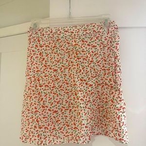 Flynn skye white cherry skirt from revolve size small